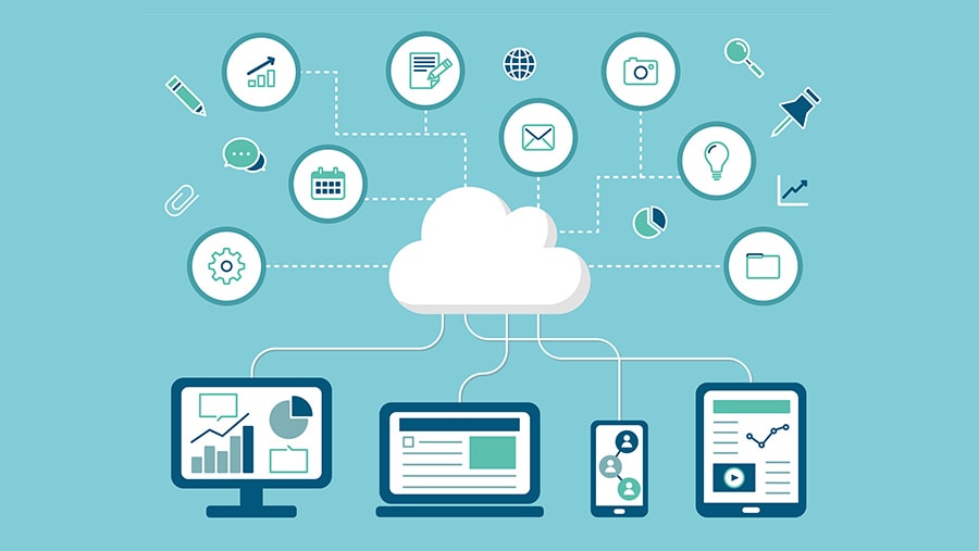 クラウドサービスをイメージしたイラスト