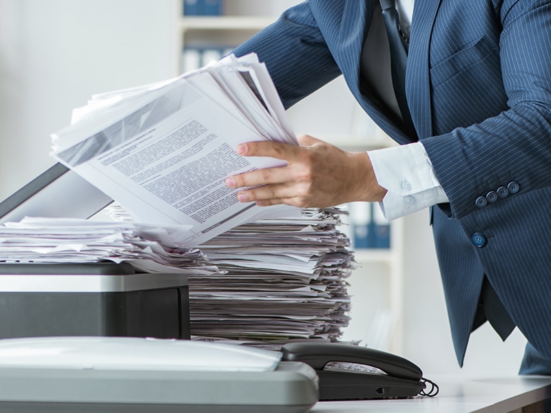 会議の度に紙資料の印刷に時間がかかる