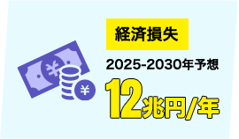 経済損失 2025-2030年予想 12兆円/年