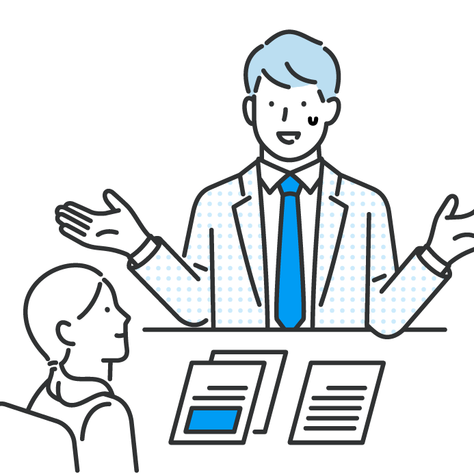 イメージ：商談で困っている会社員