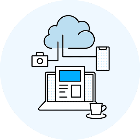 イメージ：スマホで撮影した写真をクラウドへアップロード!