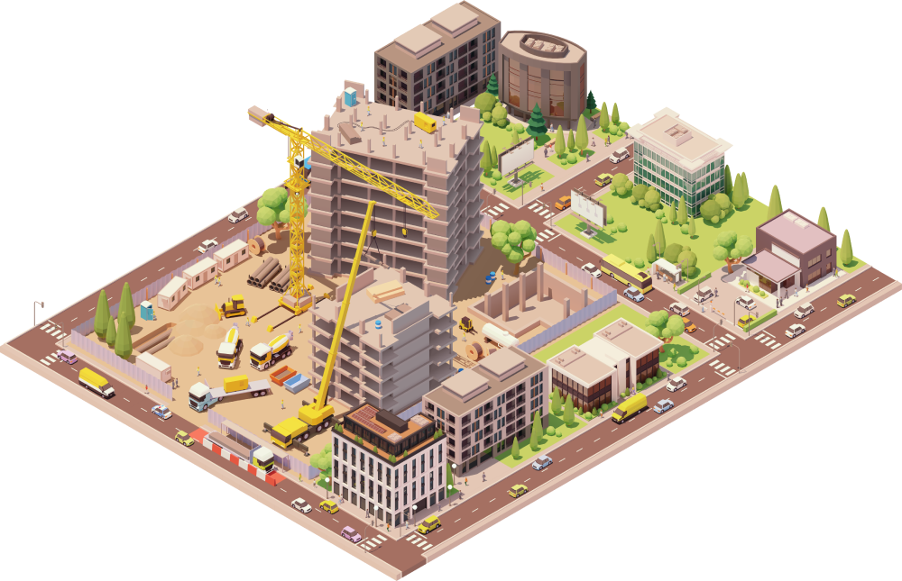 KDDI Biz Edgeが提供する ソリューション 建設業におけるよくあるお悩みは4つの軸で対応することが大切です